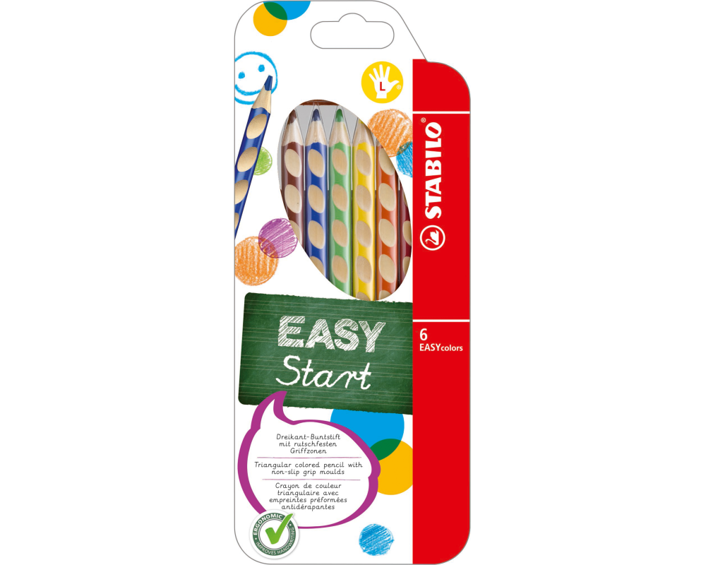 STABILO Farbstifte EASYcolors 331/6 6 Farben L