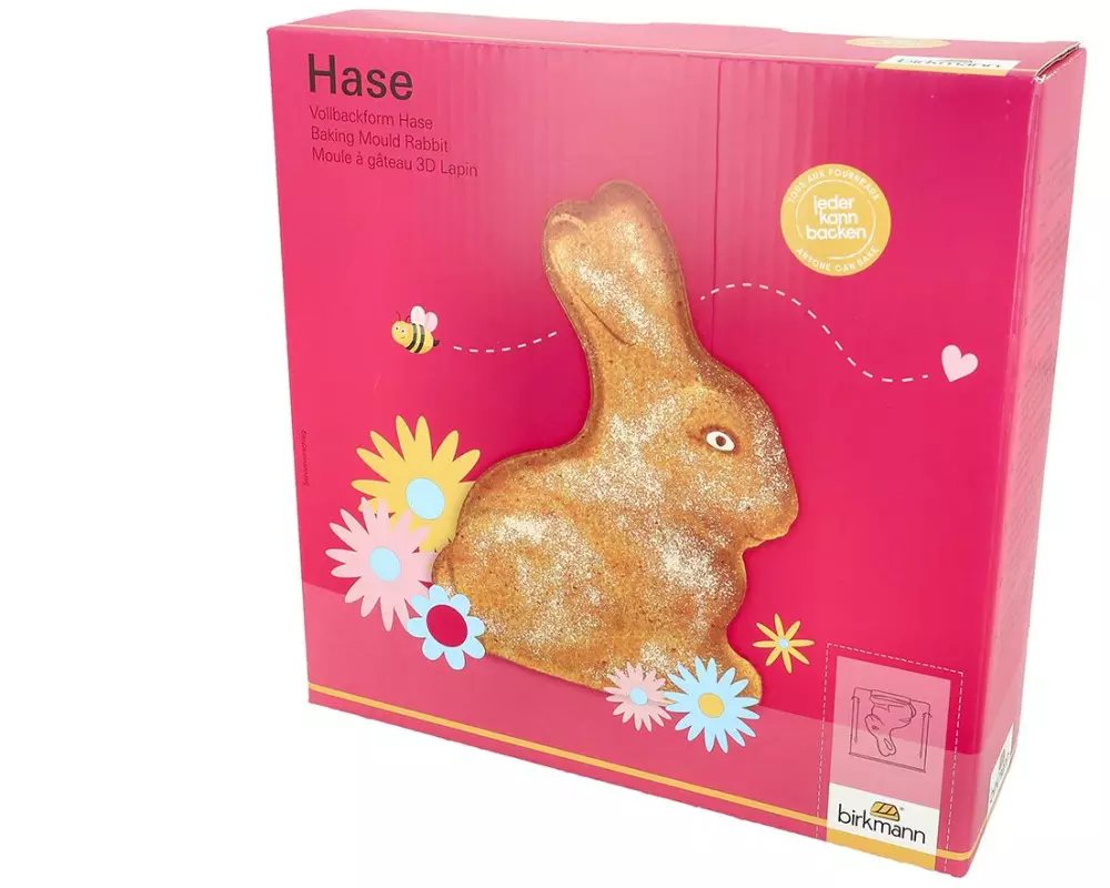 RBV Birkmann Backförmchen 3D Hase 24 x 24 cm