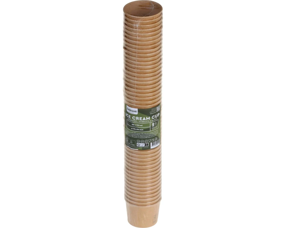 belesse nature Eisbecher Kraft/PLA 120 ml 50 Stück