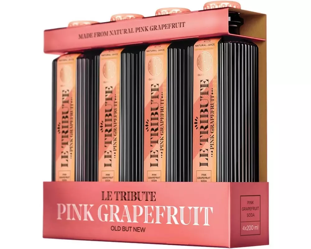 Le Tribute Soft-Drinks Pink Grapefruit 4 x 200 ml