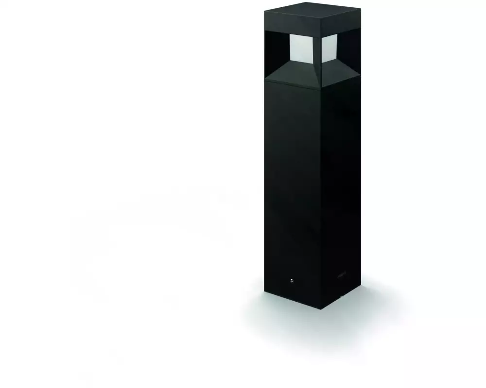 Philips Sockelleuchte Parterre 8 W, 800 lm, 2700 K, 40 cm, Schwarz