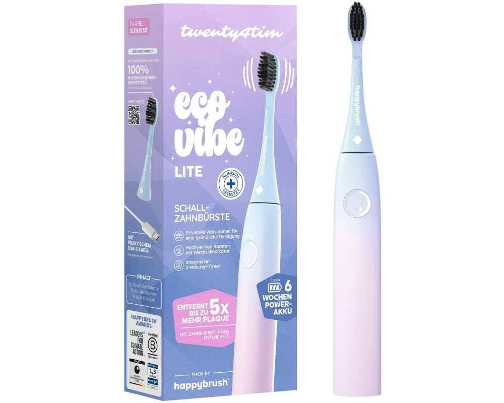 happybrush Schallzahnbürste Eco Vibe Lite Sunrise