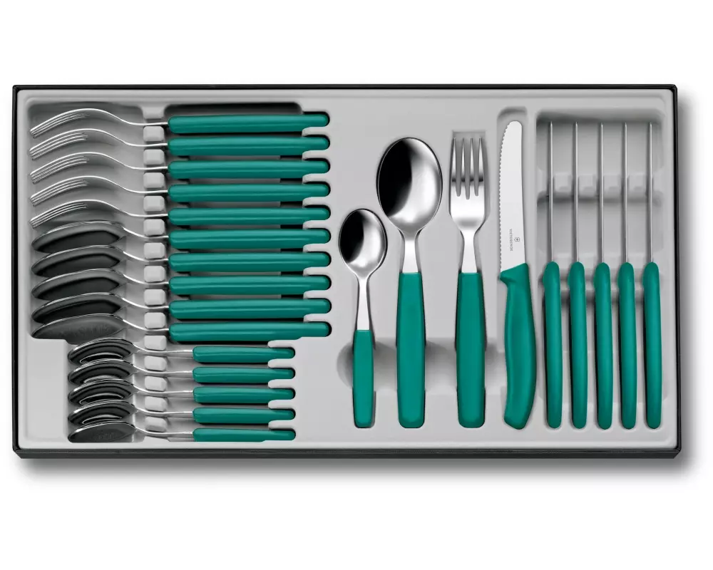 Victorinox Besteck-Set Classic, 24-teilig, Grün