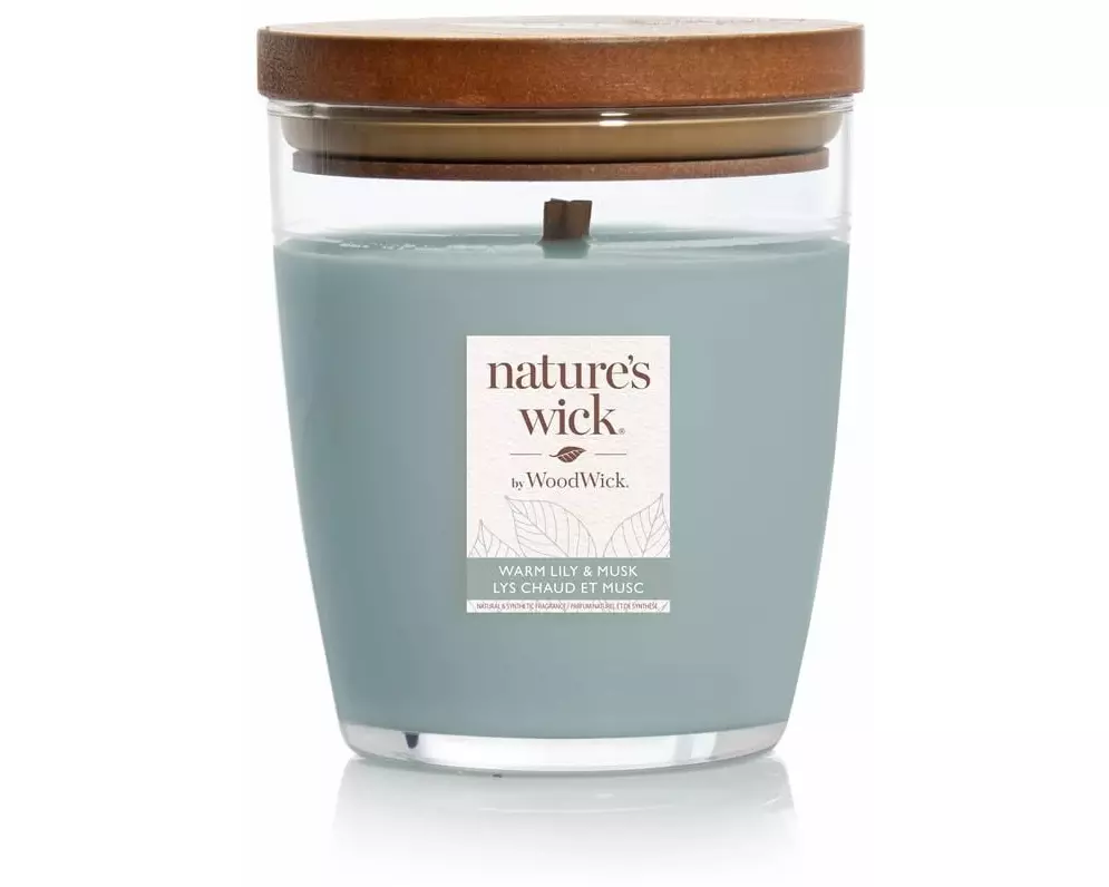 Woodwick Duftkerze Warm Lily & Musk Medium Tumbler