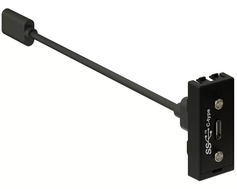 max connect Modul 45 x 22.5 mm, 1x USB-C 3.1 Data, Anthrazit