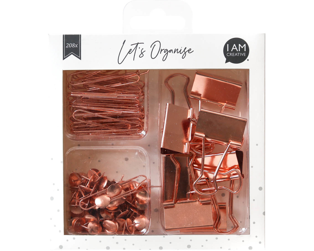 I AM CREATIVE Clip Set Let`s Organize MAA4035.25 rosegold 208-teilig