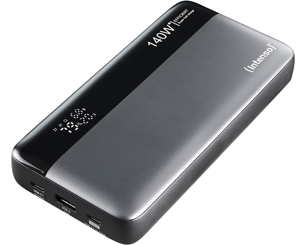 INTENSO Powerbank HE25000, 140W 7350060 25000mAh, grey-black