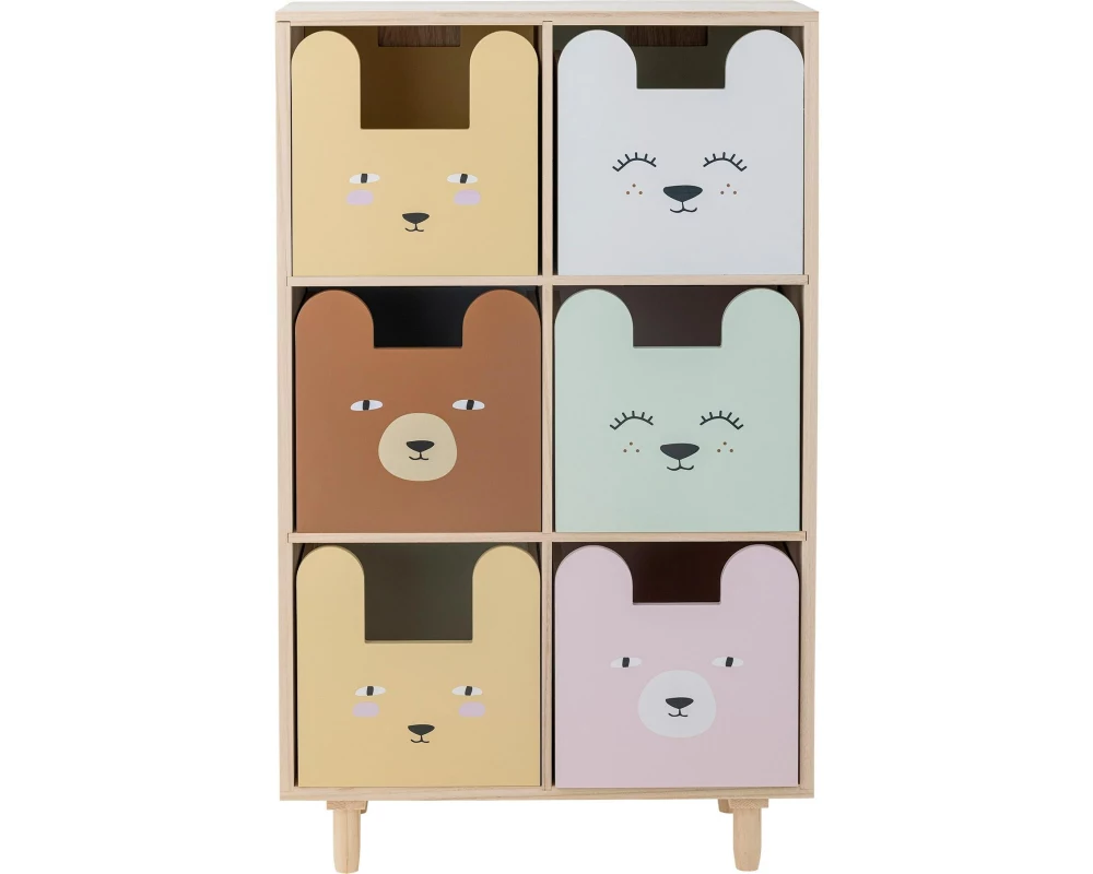 Bloomingville Bücherregal Call mit Schubladen Natur, Paulownia