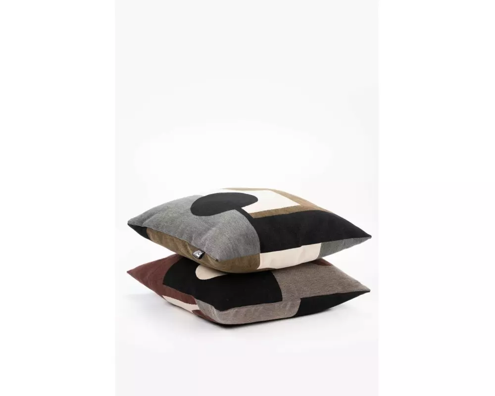 Markslöjd Kissen Lia 50 x 50 cm, Grün/Schwarz/Weiss