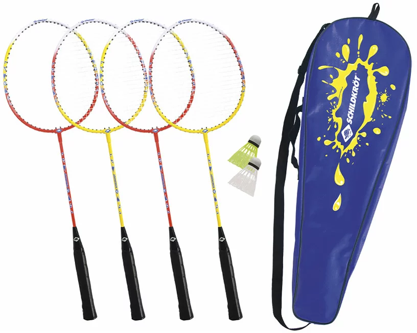 Schildkröt Badminton-Set 4 Schläger 2 Bälle in Tragetasche