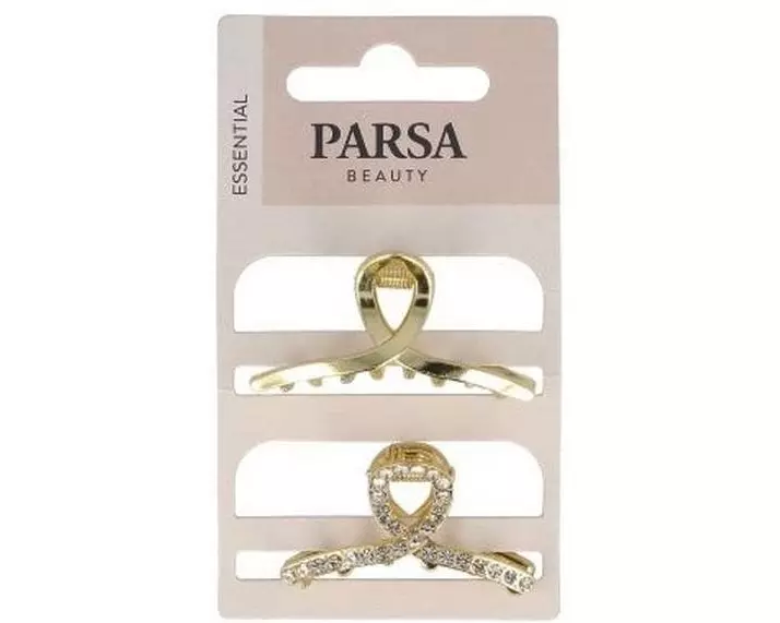 Parsa Beauty Haarklammer Set Gold Strass