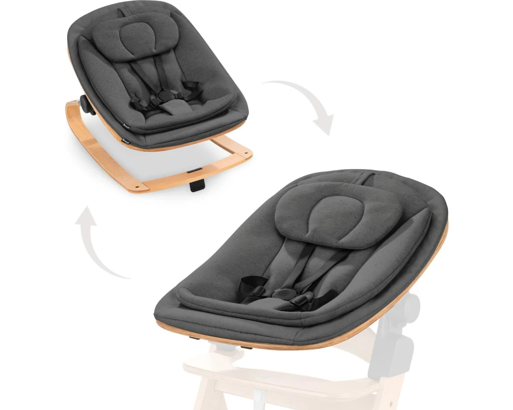 Hauck Hochstuhlaufsatz Bouncer Eco Dunkelgrau