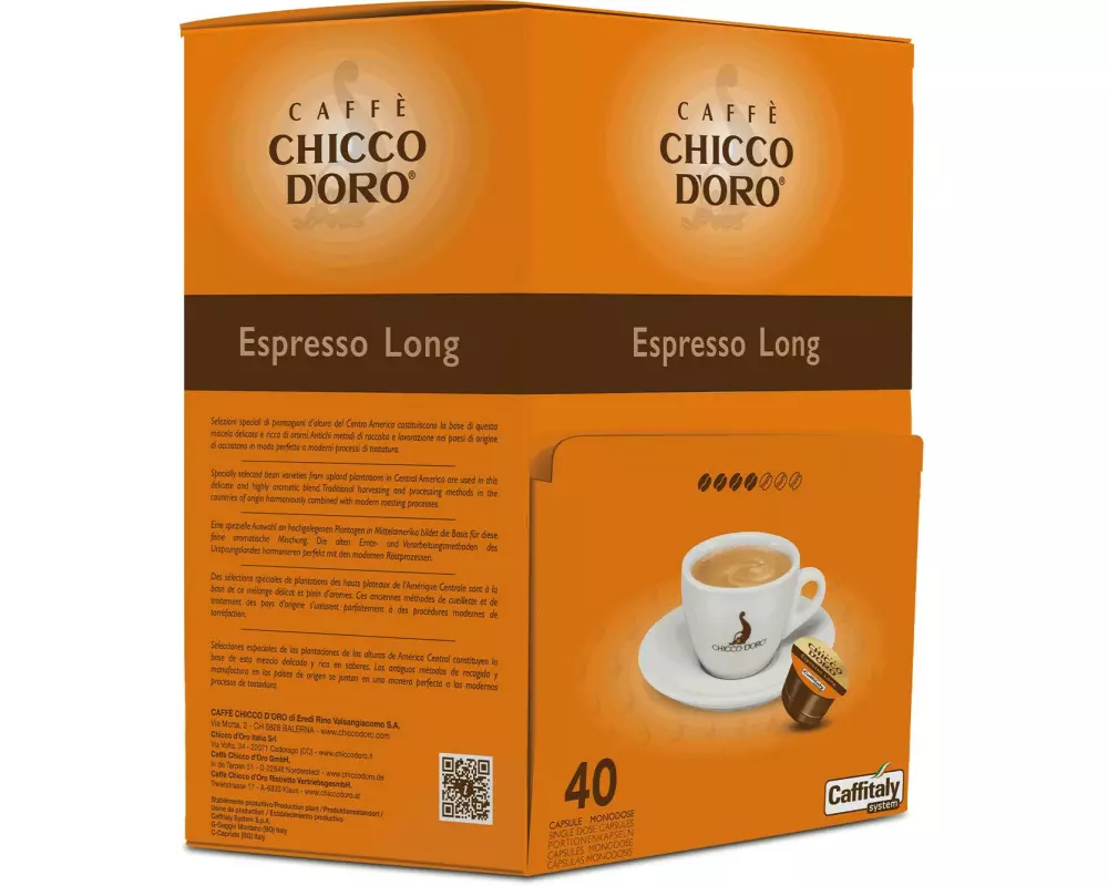 Chicco d'Oro Kaffeekapseln Caffitaly System Espresso Long 40 Stück