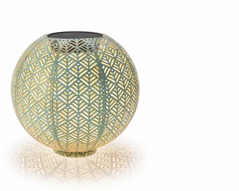 STT Windlicht Solar Antic Ball Sofia, Ø 30 cm, Aqua