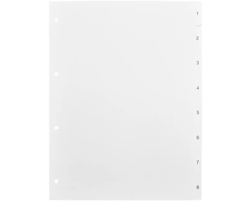 Biella Register 1-8, 25 Stück