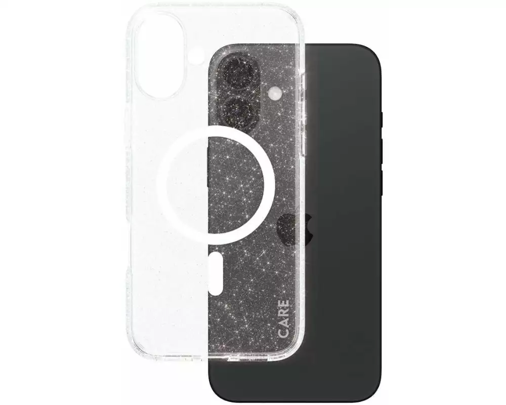 CARE Back Cover Flagship Star Lit iPhone 16 Plus Weiss
