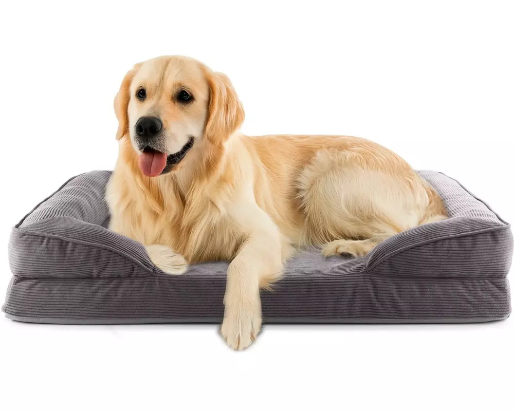 Lumaland Hundebett Indoor Cord L Grau