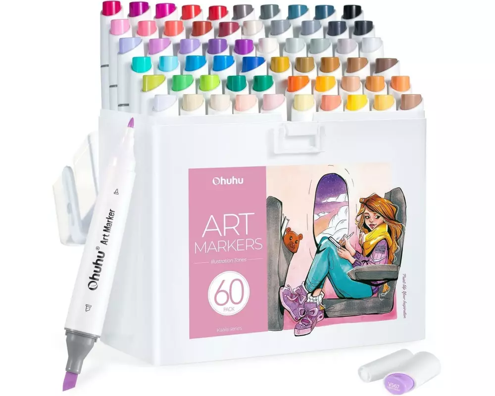 Ohuhu Kunstmarker für Manga Illustrationen, 60 Stück