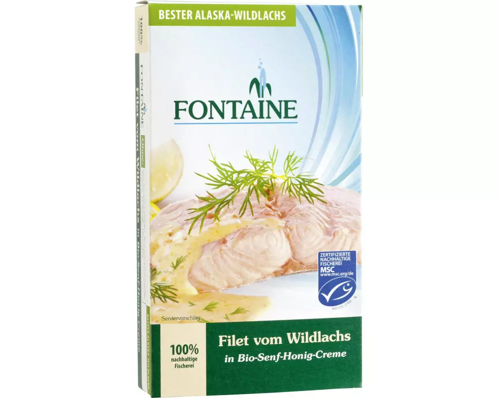 Fontaine Konserven Wildlachs Filet in Senfcrème 200 g