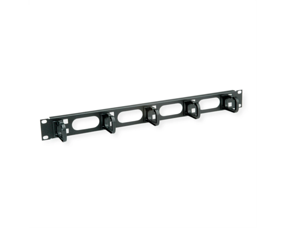 CONTEG 19"-Kabelführung 1 HE mit 5 Kabelösen 40 x 50 mm