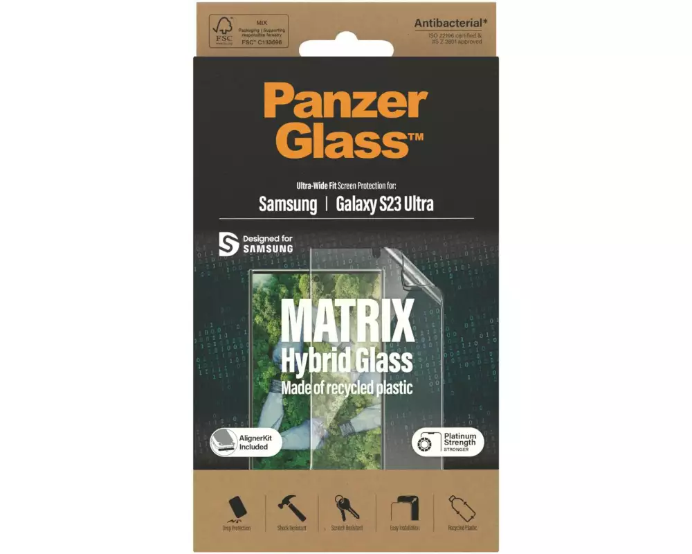 Panzerglass Displayschutz Ultra Wide Fit PET Galaxy S23 Ultra