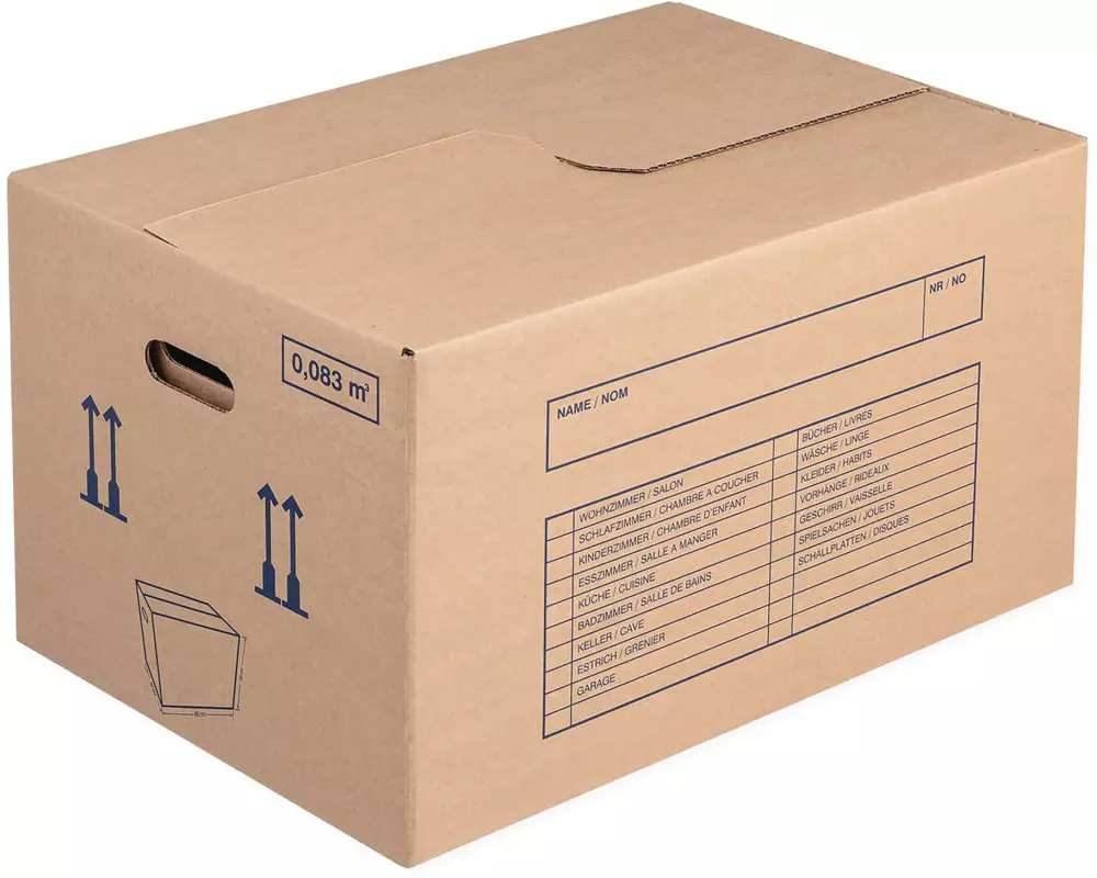 Brieger Umzugsbox 57 x 39 x 34 cm, Braun 1 Stück