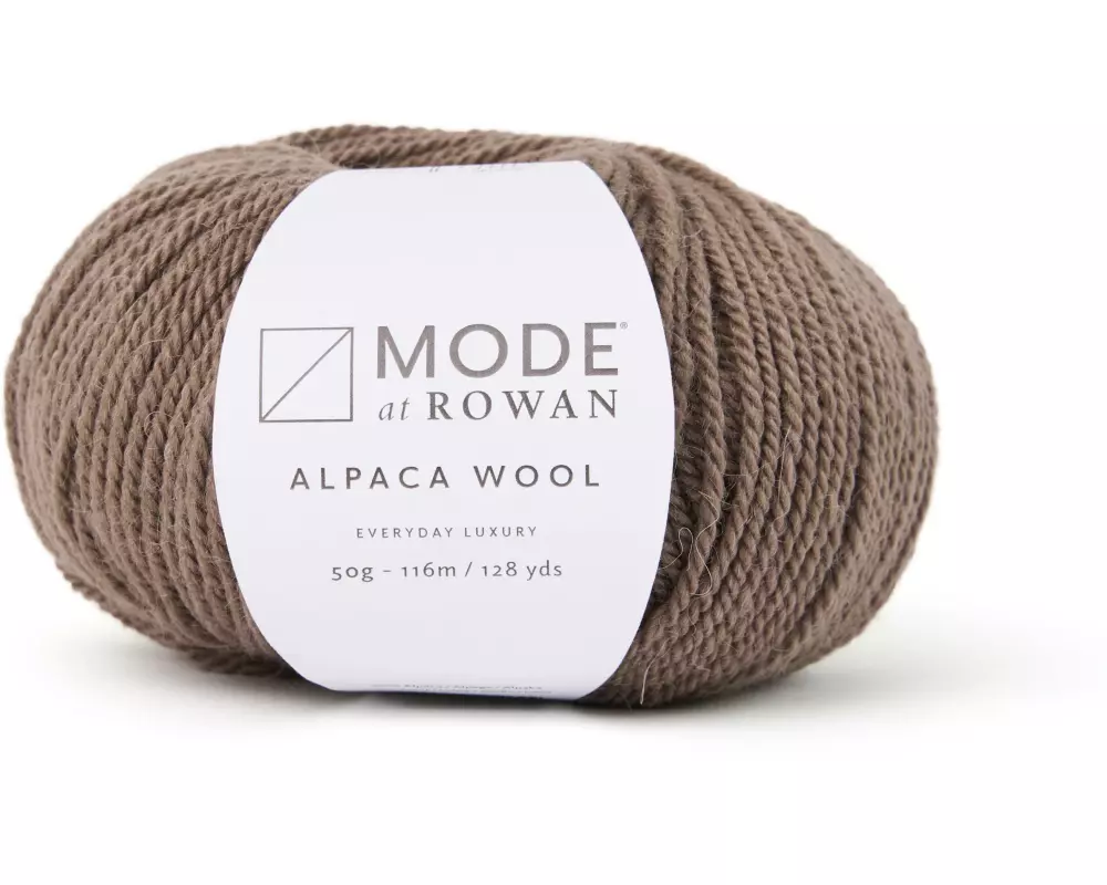 Mode at Rowan Wolle Alpaca Wool 50 g, 116 m, Hellbraun