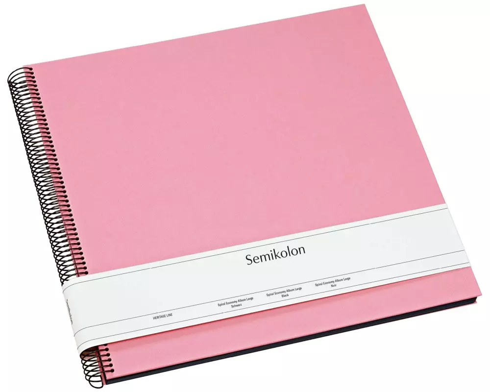 Semikolon Fotoalbum 34.5 x 33.2 cm Rosa, 50 schwarze Seiten