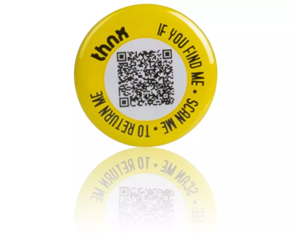 thnxtags thnx tag button Gelb