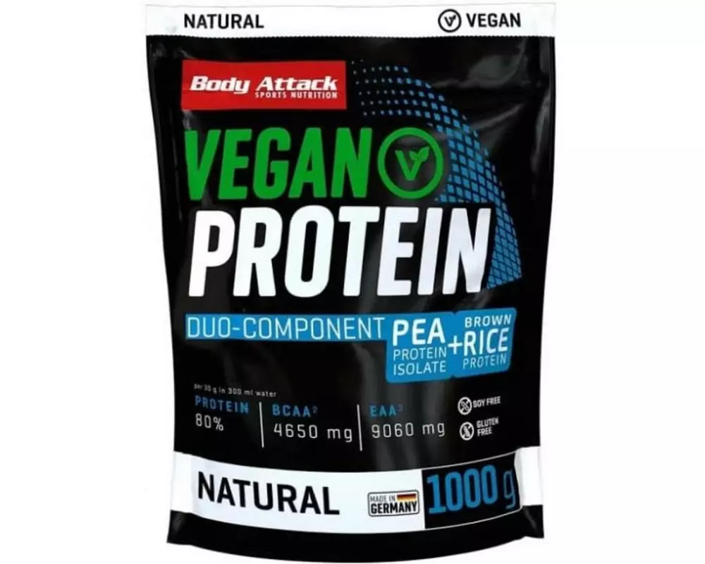 Body Attack Pulver Vegan Protein Neutral 1000 g