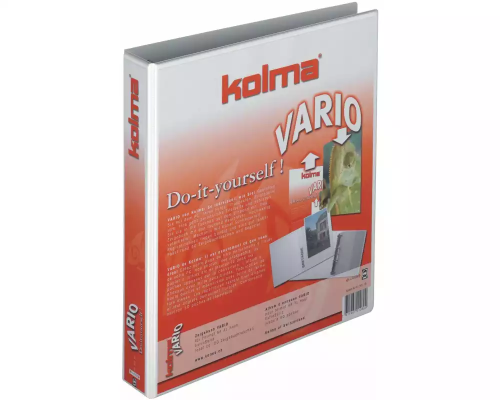 Kolma Ringbuch Vario A4 XL Universal 3 cm, Weiss
