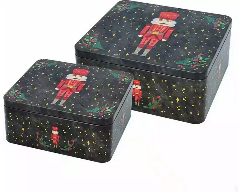 RBV Birkmann Gebäckdosen-Set Colourful Xmas L/XL 2-teilig