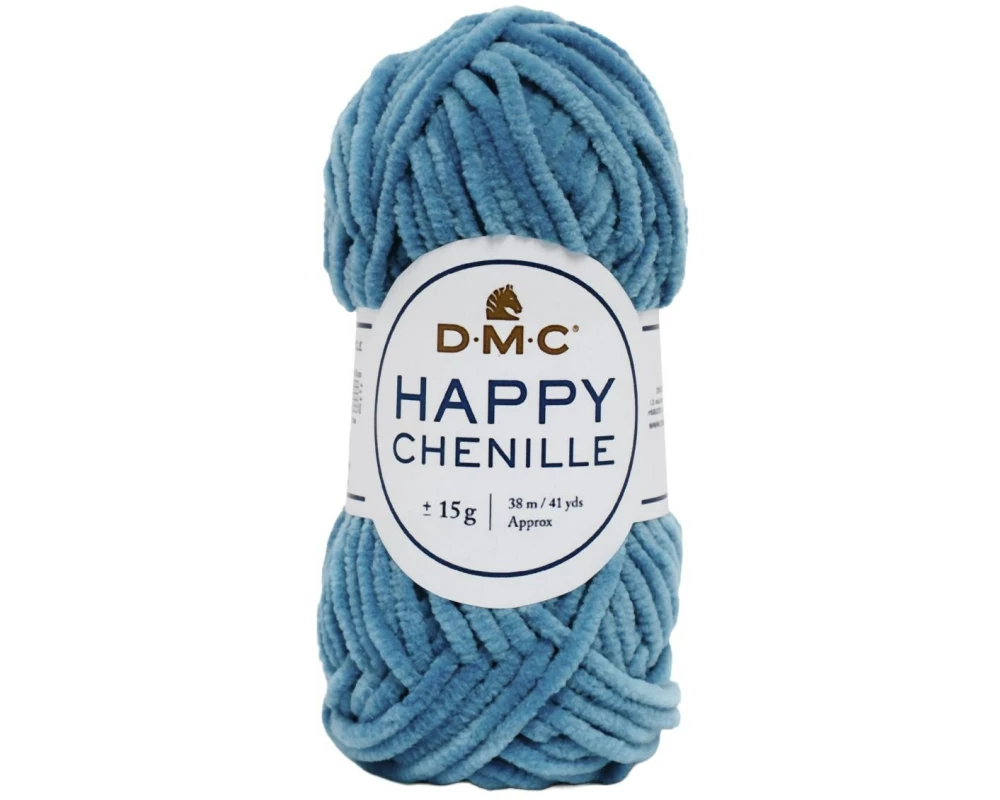 DMC Wolle Happy Chenille Azurblau, 38 m