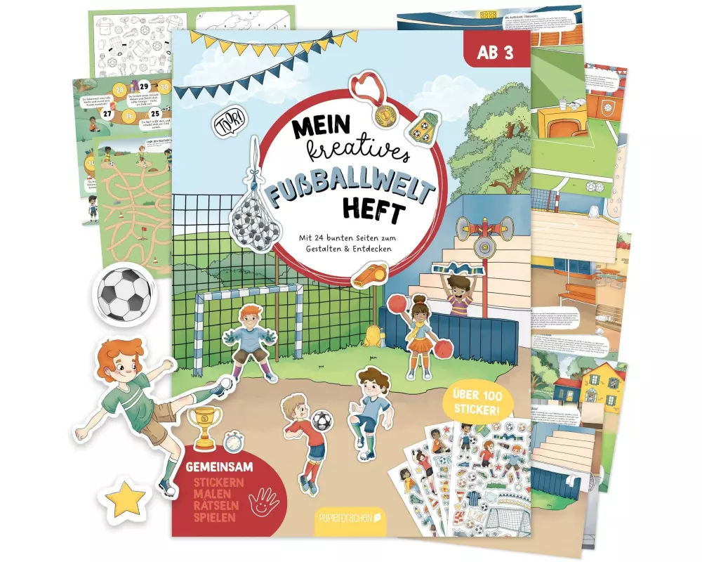 Papierdrachen Mein kreatives Fussballwelt Heft