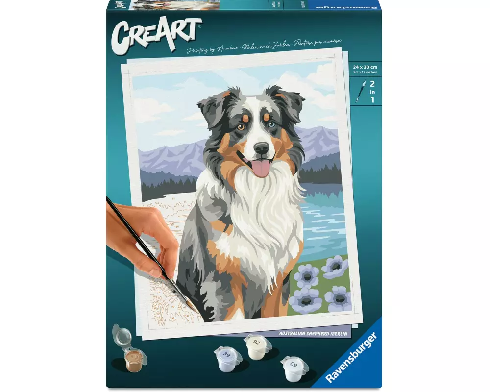 Ravensburger Malen nach Zahlen Australian Shepherd Merlin 400 x 500 mm