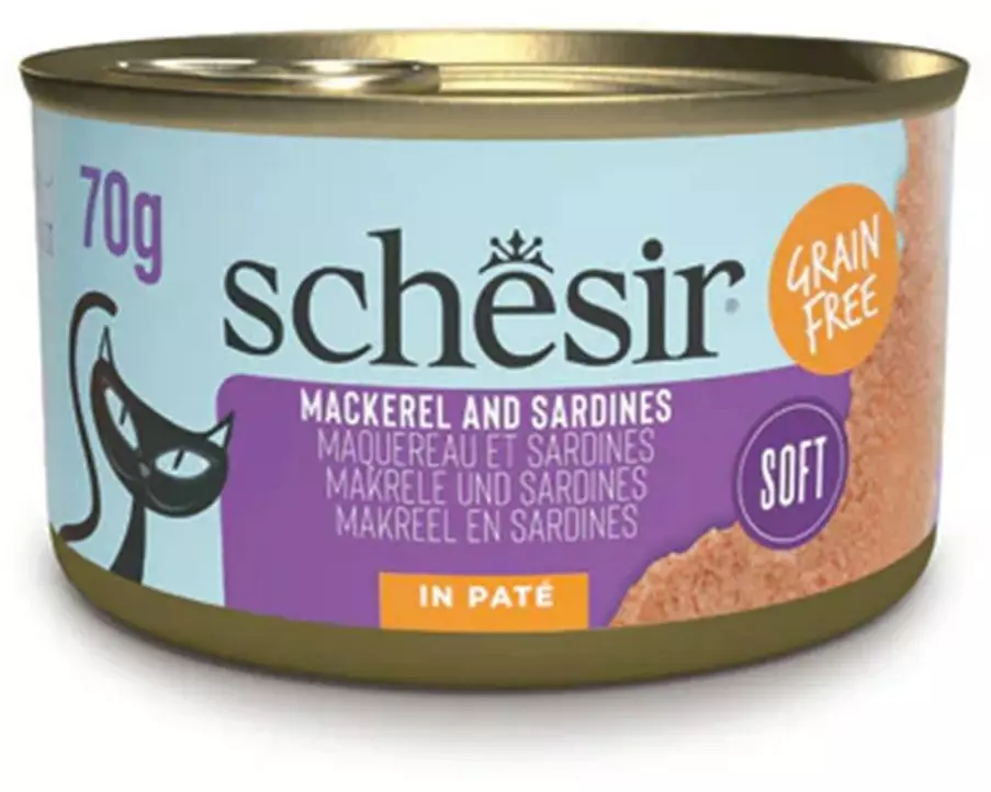 Schesir Nassfutter Sardinenpastete und Makrelenfilets 70 g