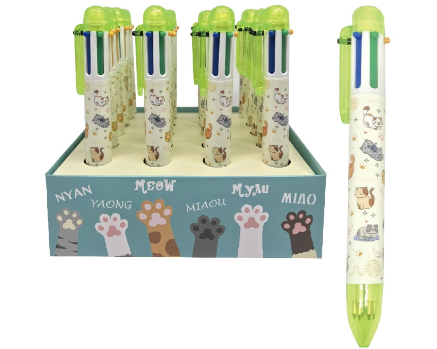 ROOST Kugelschreiber BP-015 Katze, 6-Farben