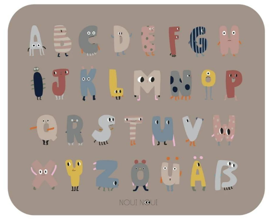 Noui Noui Kindertischset ABC Learning 55 x 45 cm