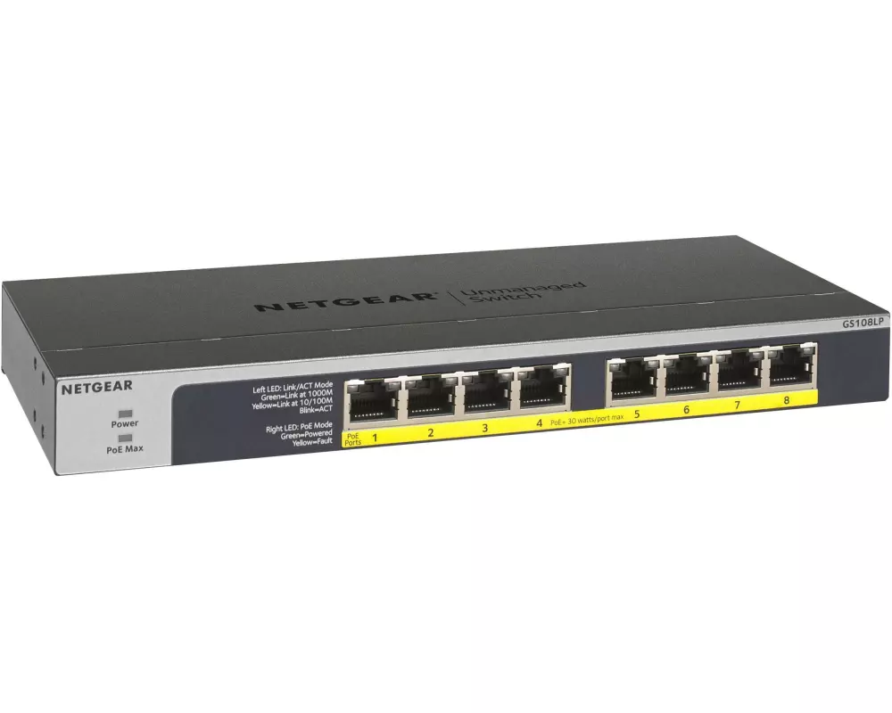 Netgear PoE+ Switch GS108LP 8 Port
