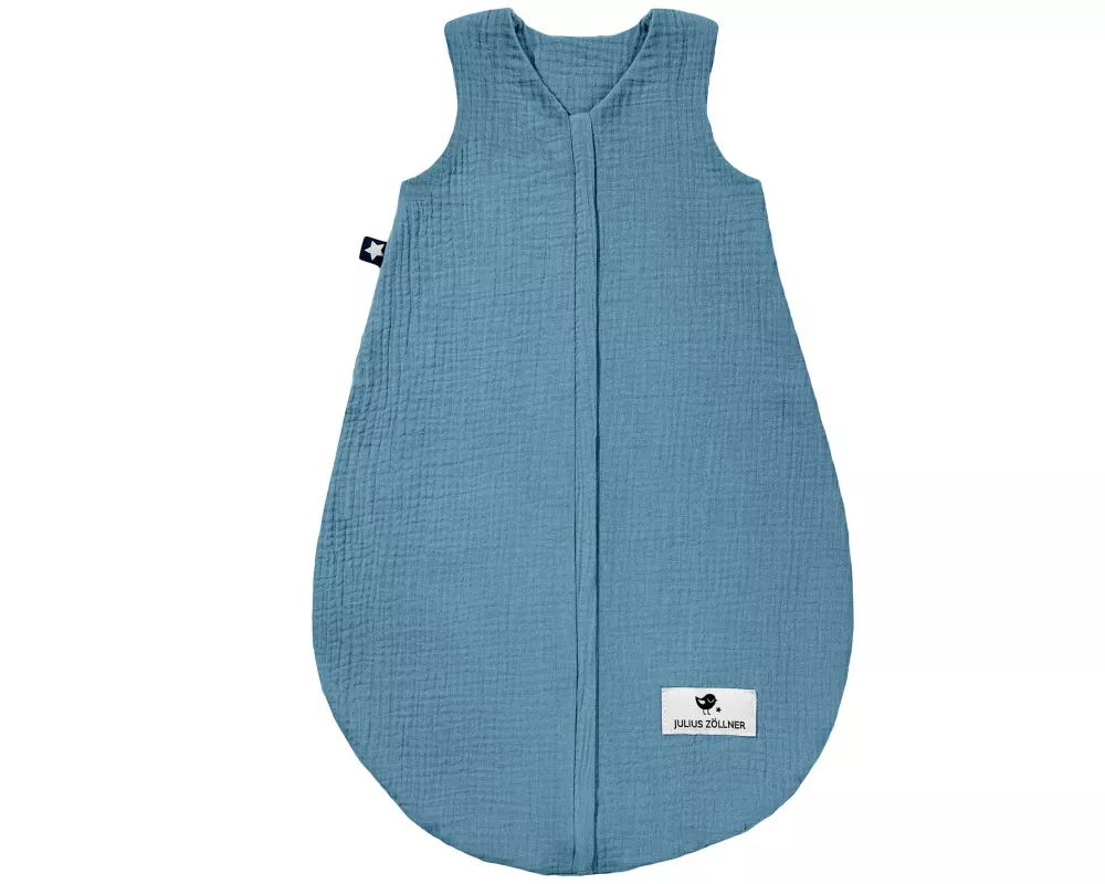 Julius Zöllner Baby-Sommerschlafsack Musselin Blau Gr. 80/86