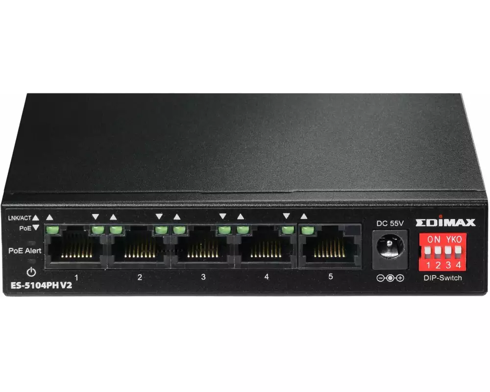 Edimax PoE+ Switch ES-5104PH V2 5 Port