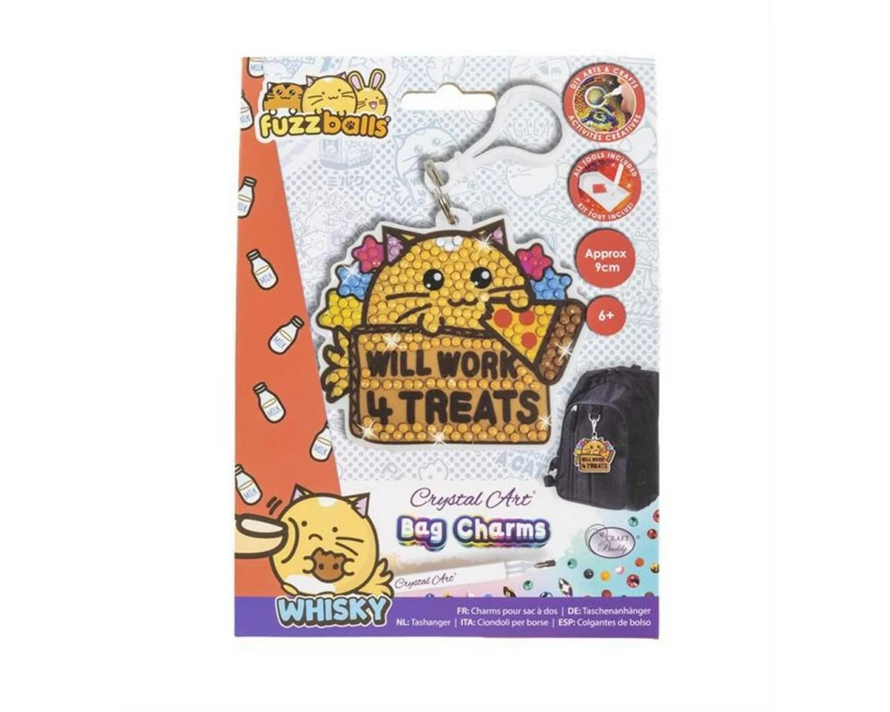 CRAFT Buddy Will Work 4 Treats Crystal Art Bastelset mehrfarbig