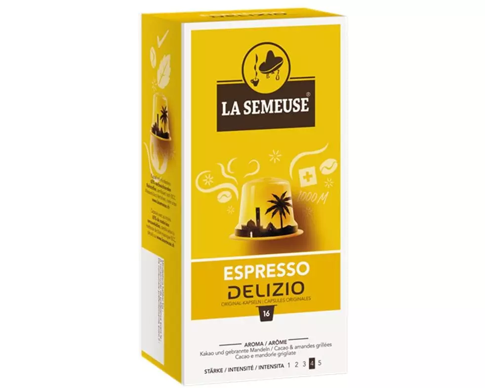 La Semeuse Kaffeekapseln Delizio Espresso Originale 16 Stück
