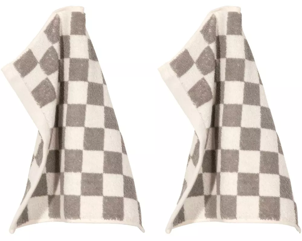 pad Waschlappen Chess 2er Set, 30 x 30 cm, Charocal