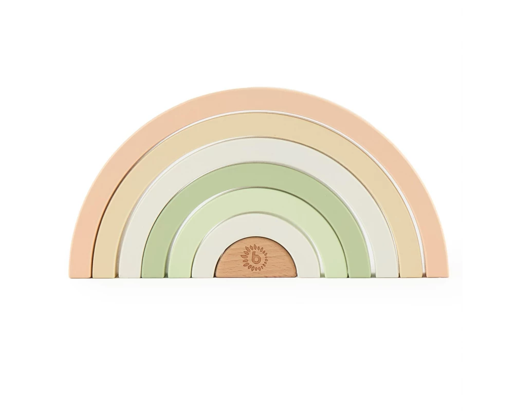 bieco Stapelspielzeug Regenbogen Hase Fine 24 cm x 12 cm x 2.5 cm