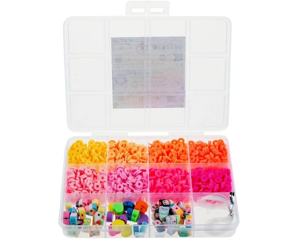 Glorex Perlen-Set Heishi Girlie 750 Stück, Mehrfarbig