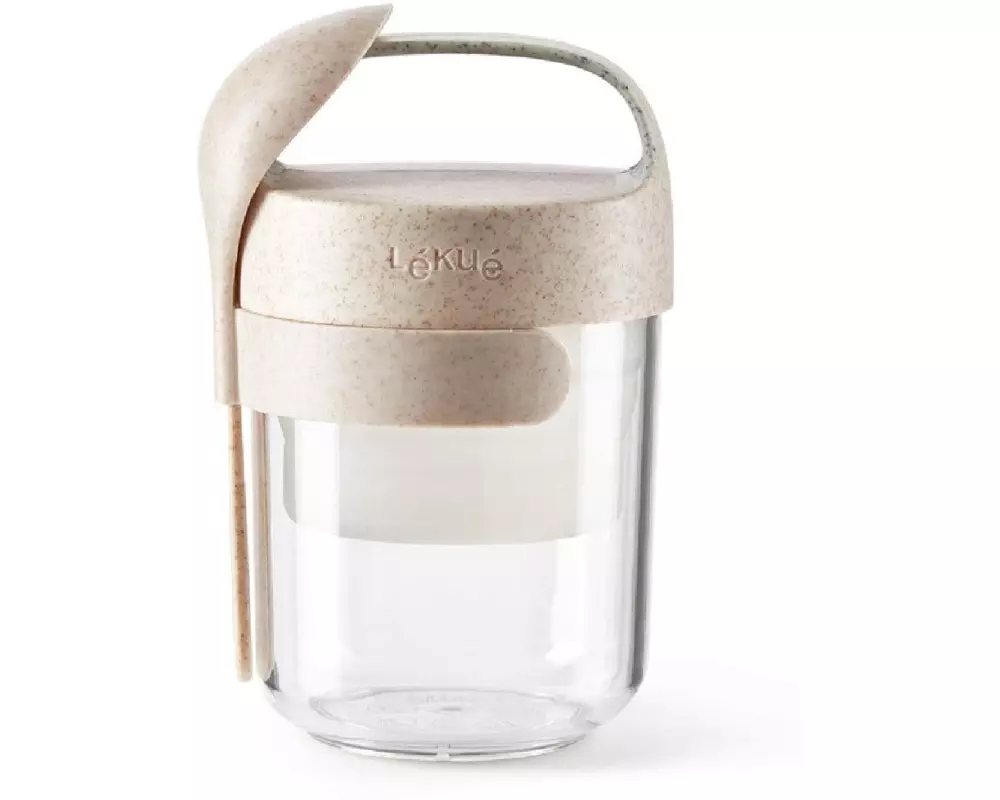 Lékué Smoothiebehälter To Go Organic 400 ml, Beige