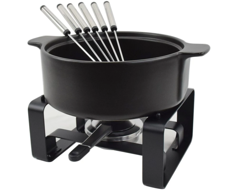 OHMEX Fondue OHM-FND-1116 9 Teile, Schwarz