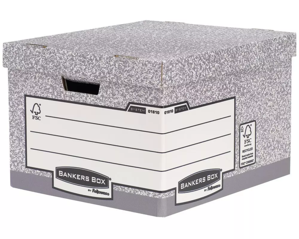 Fellowes Archivschachtel Bankersbox System 29.4 x 38.7 x 44.5 cm Grau