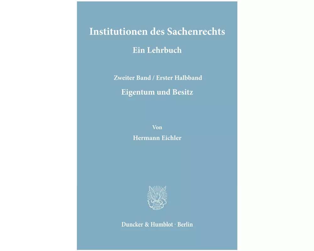 Institutionen des Sachenrechts